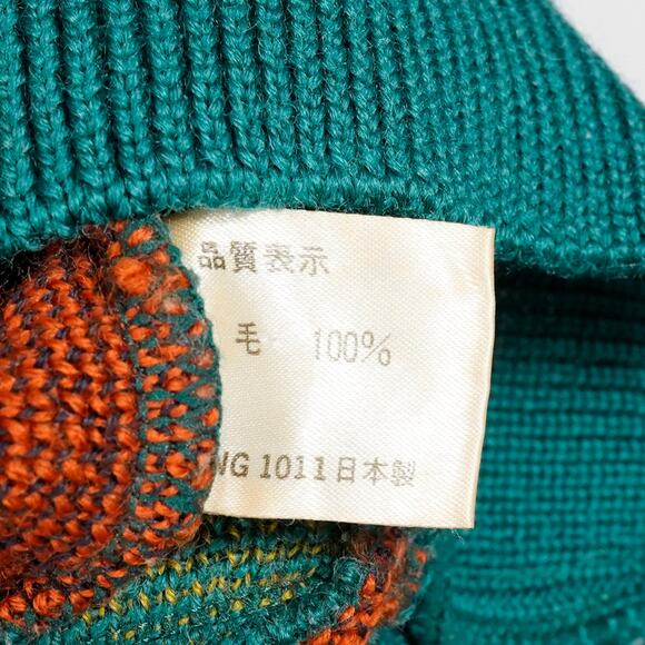 Vintage Bernard Club Coogi Style 3D 100% wooL Knit Sweater Japan Made LL - Picture 8 of 8